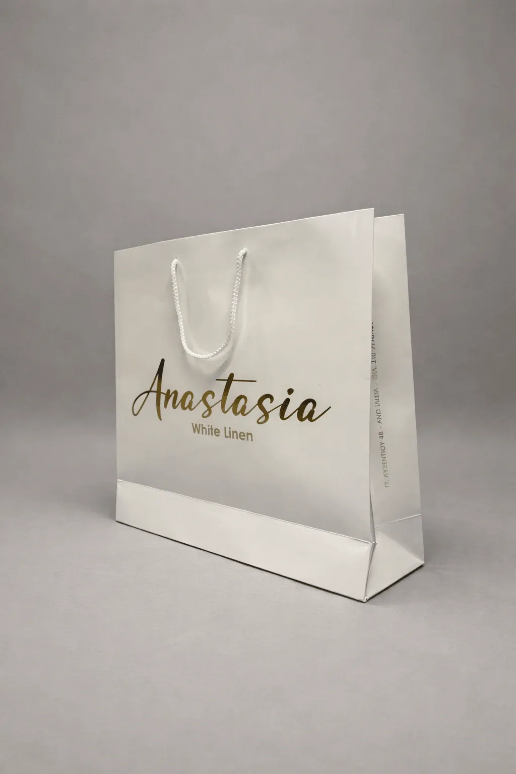 Χάρτινη σακούλα με εκτύπωση λογοτύπου — Anastasia | Laderos Bags