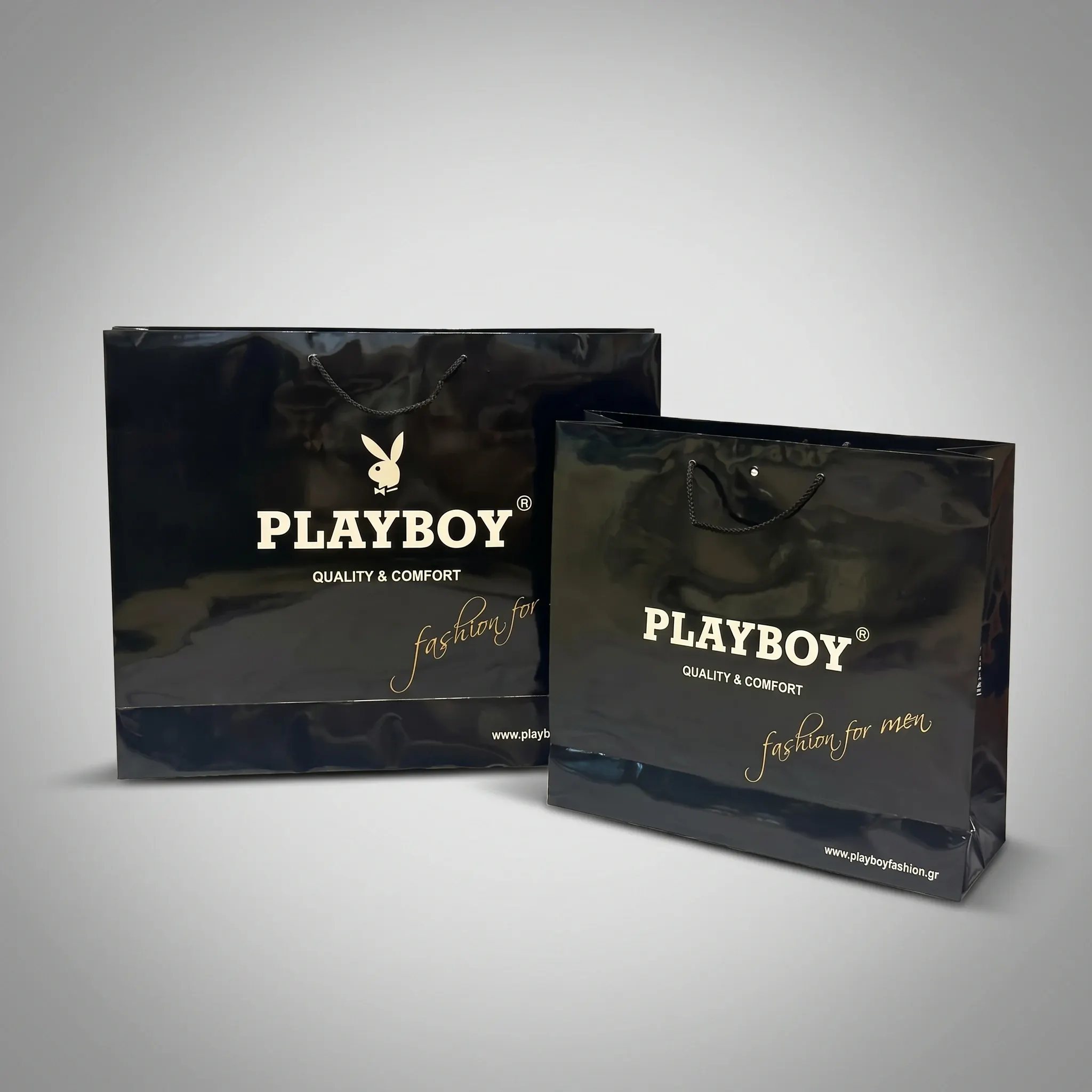 Χάρτινη σακούλα για ανδρικό κατάστημα — Playboy | Laderos Bags