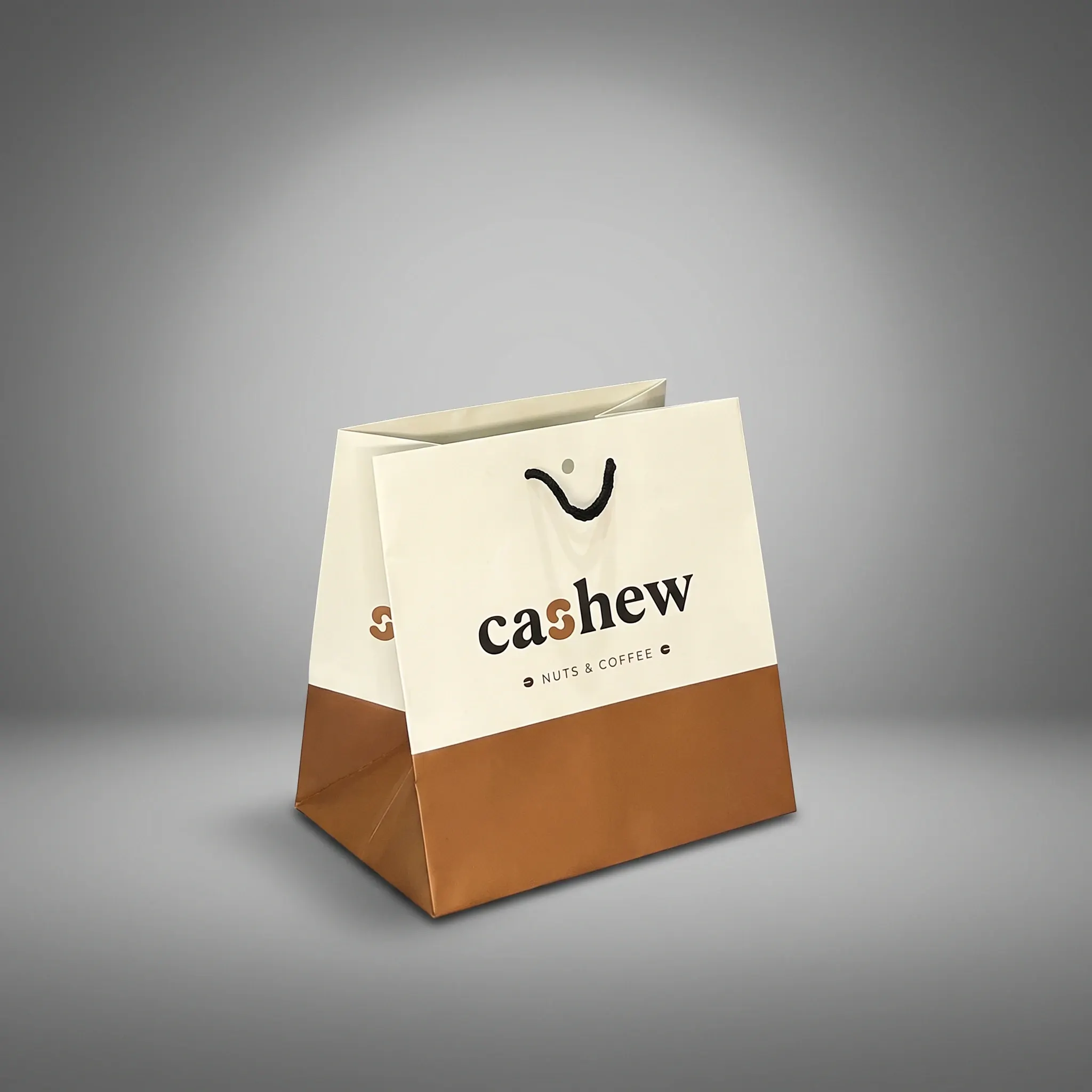 Χάρτινη σακούλα με εκτύπωση λογοτύπου — Cashew | Laderos Bags