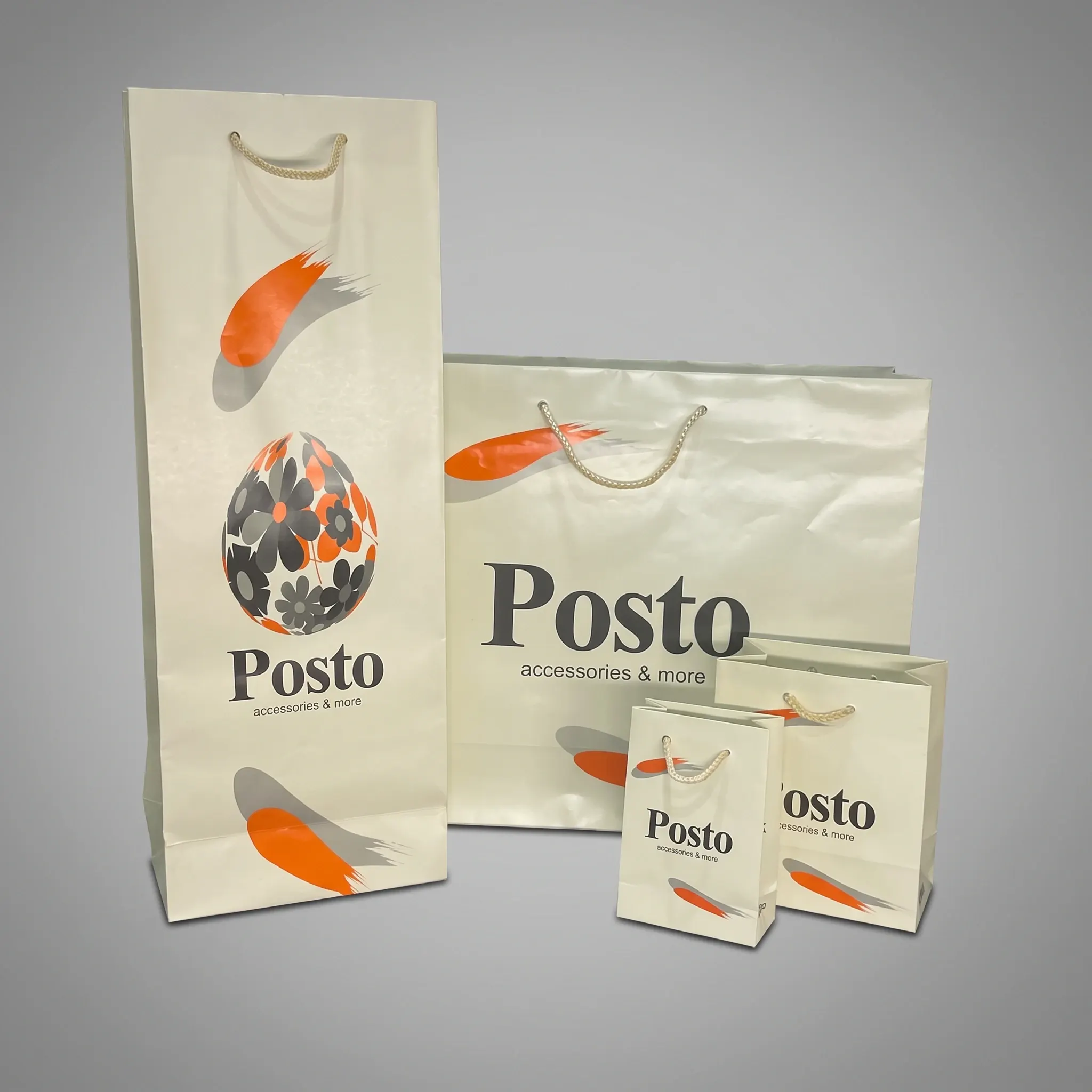 Χάρτινη σακούλα με εκτύπωση λογοτύπου — Posto | Laderos Bags