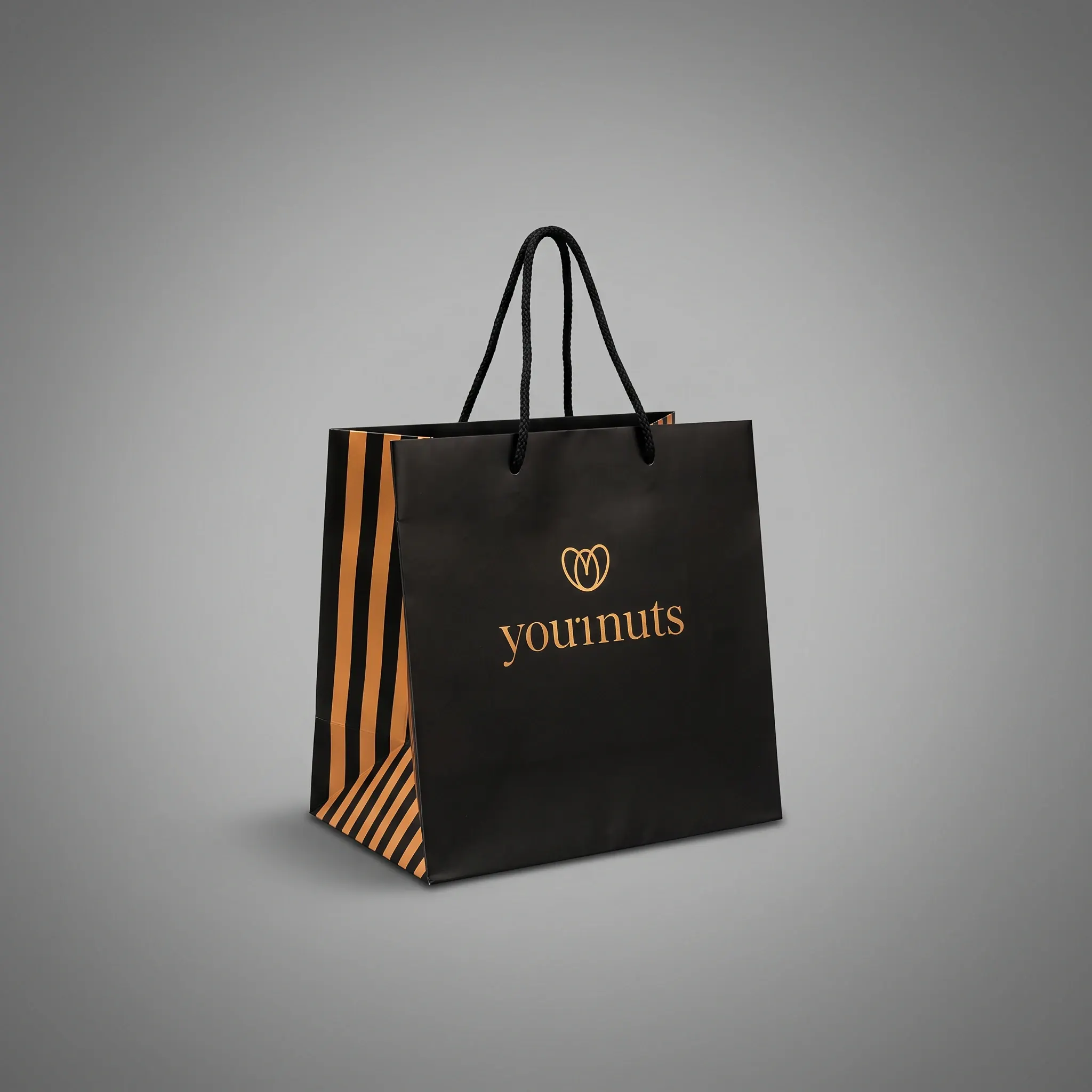 Χάρτινη σακούλα με εκτύπωση λογοτύπου — Yournuts | Laderos Bags