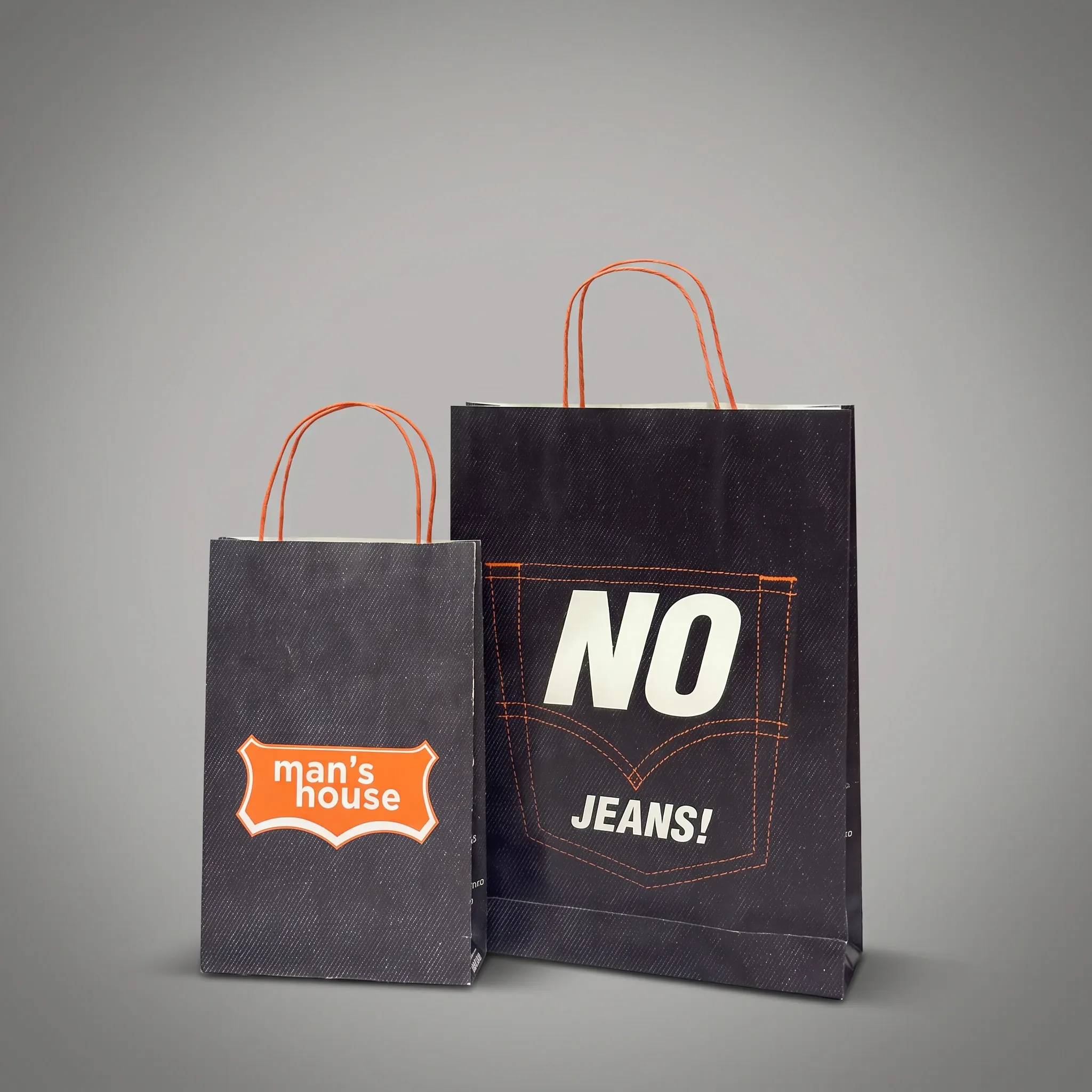 Οικολογική χάρτινη σακούλα — Mans House No Jeans | Laderos Bags