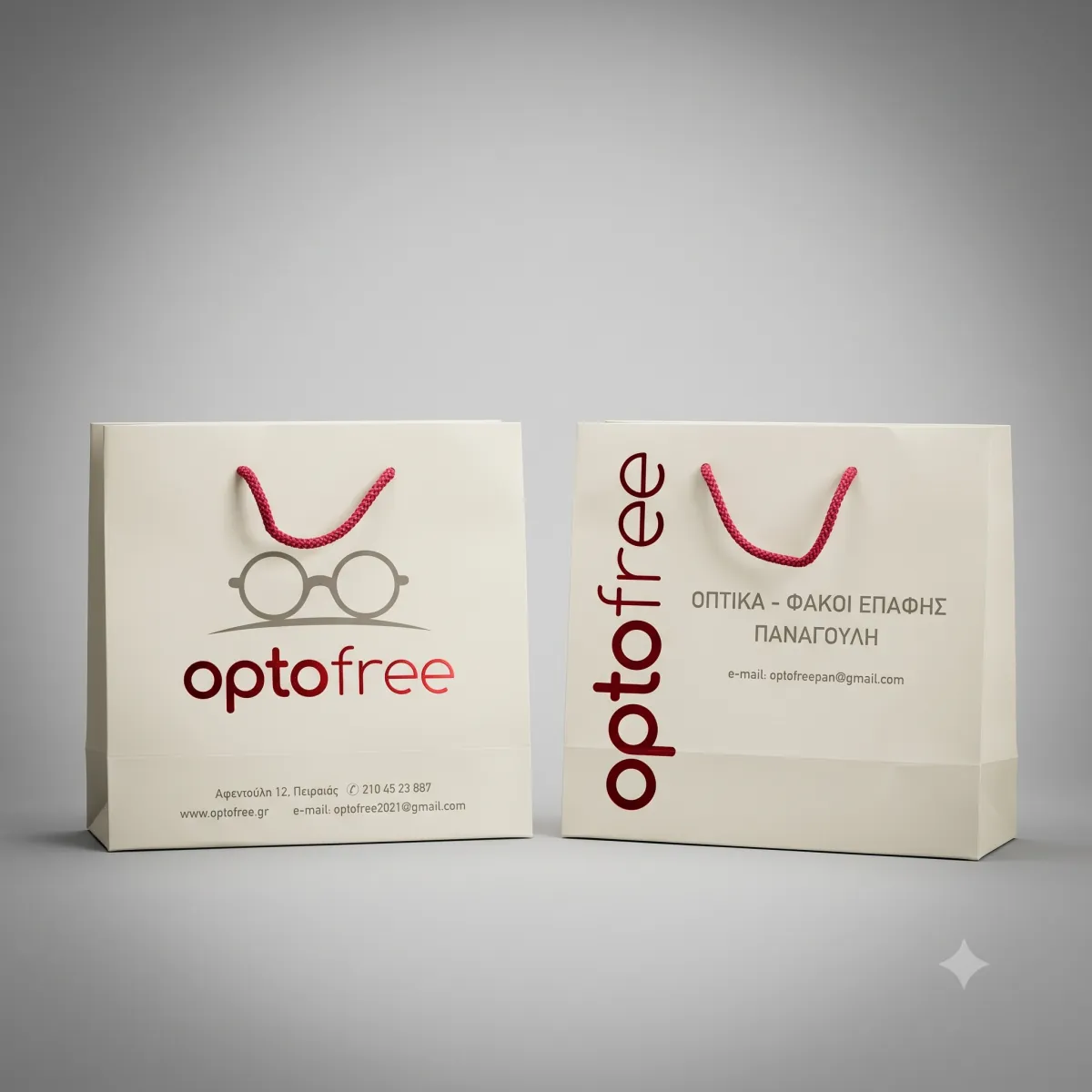 Paper bag for optical store — Optofree | Laderos Bags